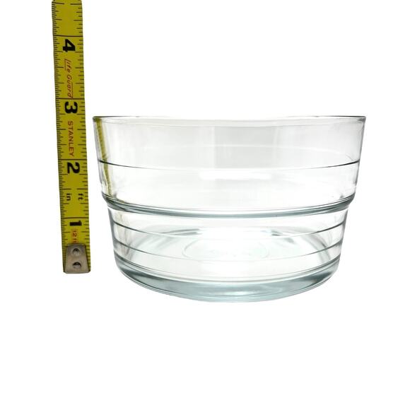 Ikea Clear Glass Bowls Set 5 Svepa Etched Rings Stackable Made in Turkey 12144 - Picture 15 of 16